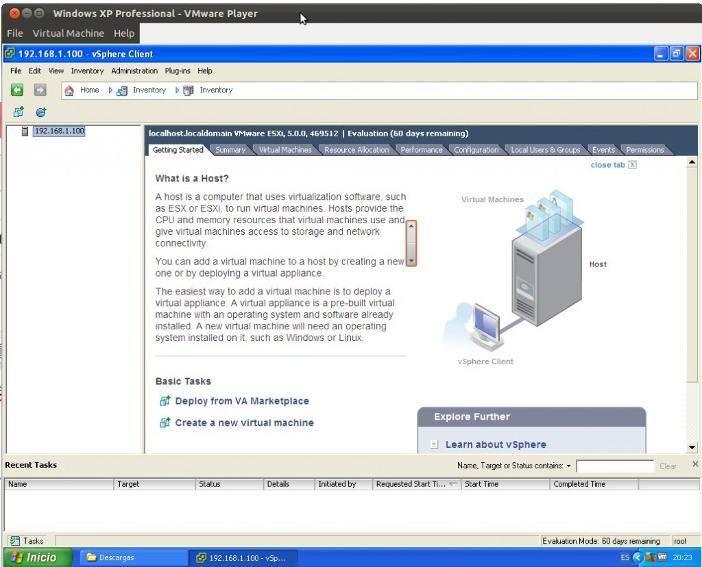 ESXi 5 Cliente VSphere